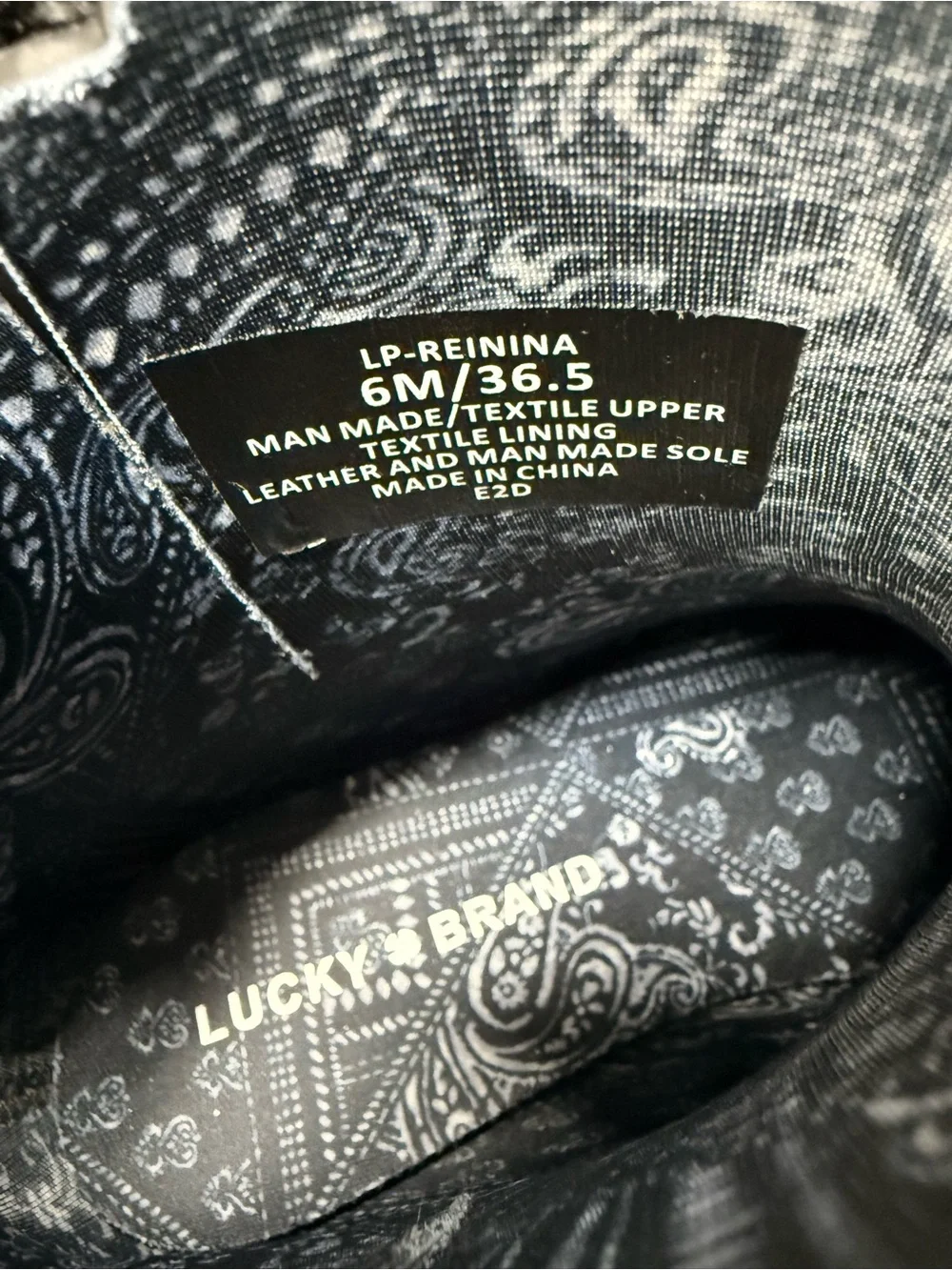 Lucky Brand Black Rain Boots with Brown Sole